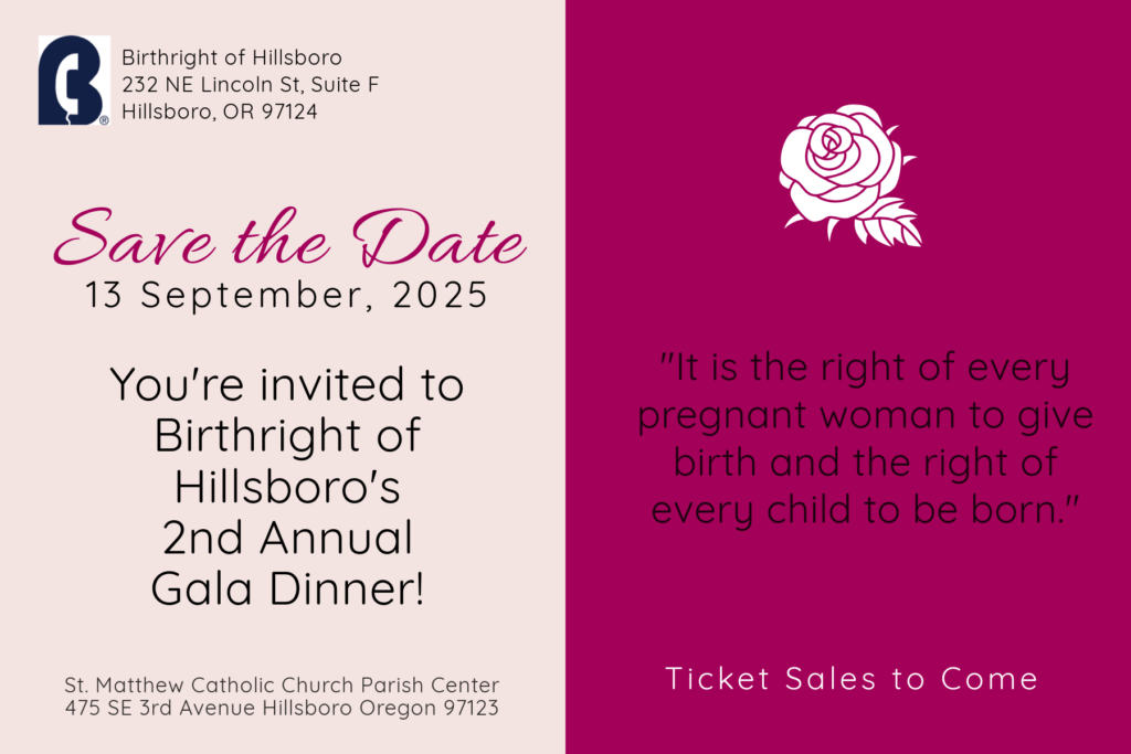 fundraiser gala - Birthright Hillsboro, OR